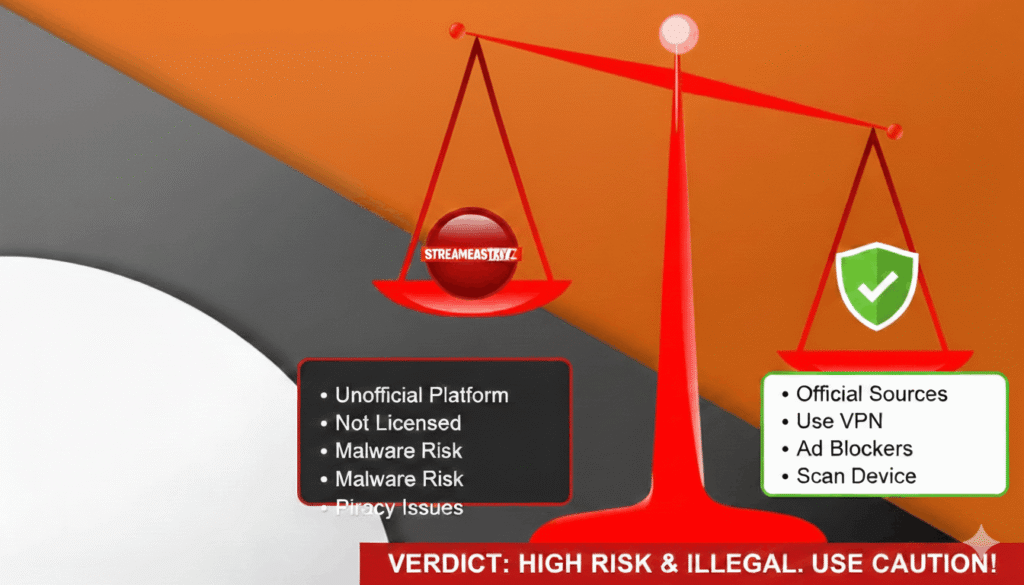 Streameastxyz Risks and Legality